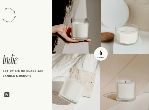 Indie - Candle Jar Mock-ups
