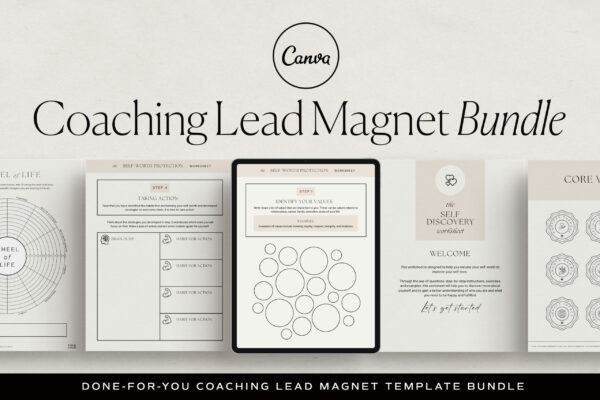 Coaching Lead Magnet Bundle Canva Template