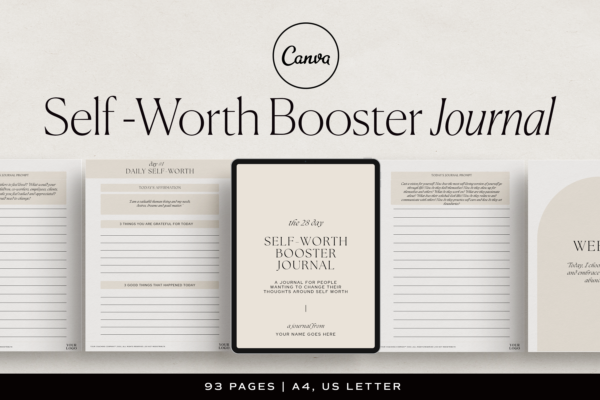 Self Worth Booster Journal Canva