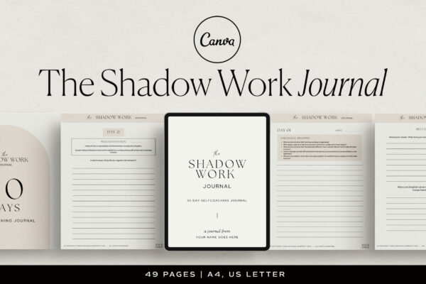 Shadow Work Journal Canva Template