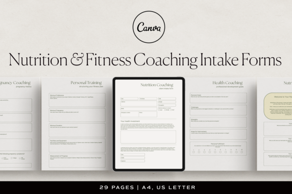 Nutrition & Fitness Coaching Intake Forms